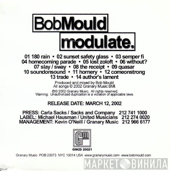Bob Mould  - Modulate.