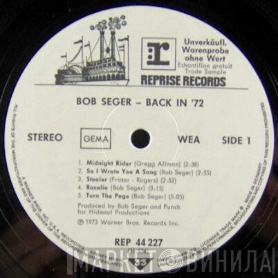 Bob Seger  - Back In '72