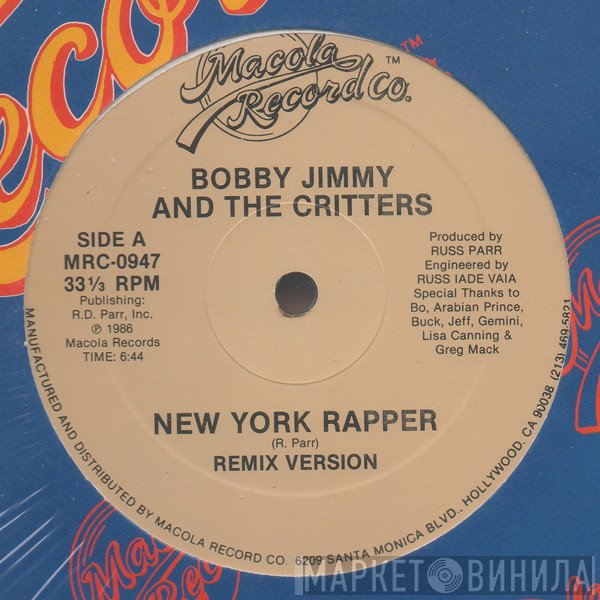 Bobby Jimmy And The Critters - New York Rapper (Remix) / Real Bad Breath