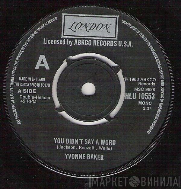 Bobby Paris, Yvonne Baker - You Didn't Say A Word / Night Owl