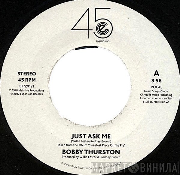 Bobby Thurston - Just Ask Me / Foolish Man