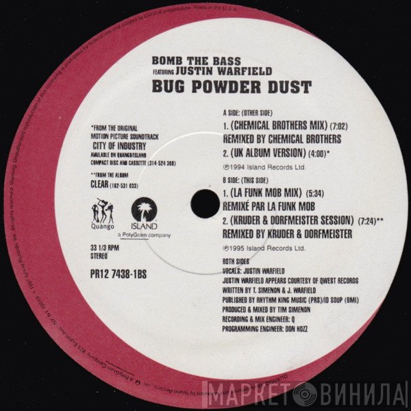 Bomb The Bass Featuring Justin Warfield  - Bug Powder Dust