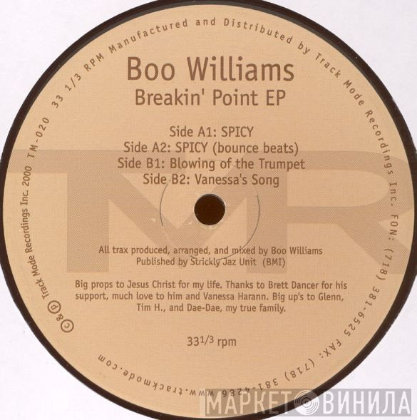 Boo Williams  - Breakin' Point EP