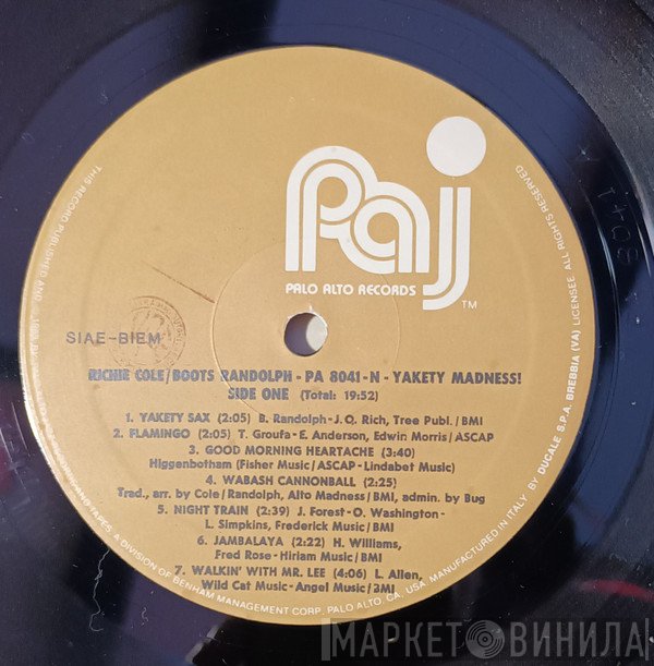 Boots Randolph, Richie Cole - Yakety Madness!