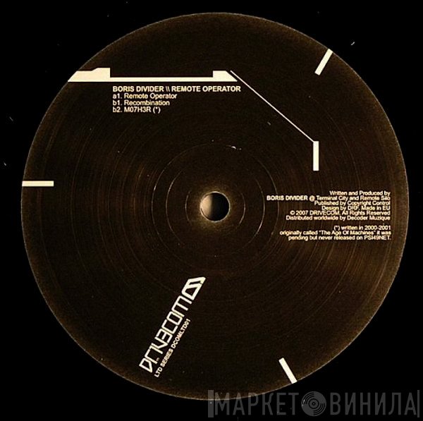 Boris Divider  - Remote Operator