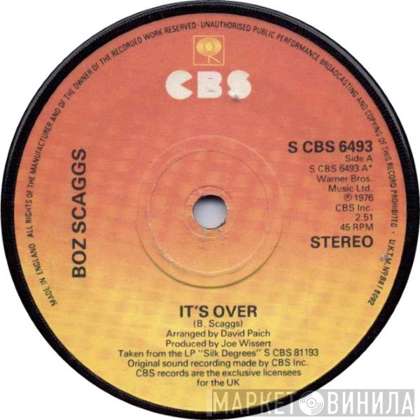 Boz Scaggs - It's Over