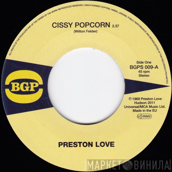 Brenda George, Preston Love And His Band - Cissy Popcorn / I Can't Stand It