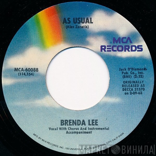 Brenda Lee  - As Usual / Too Many Rivers