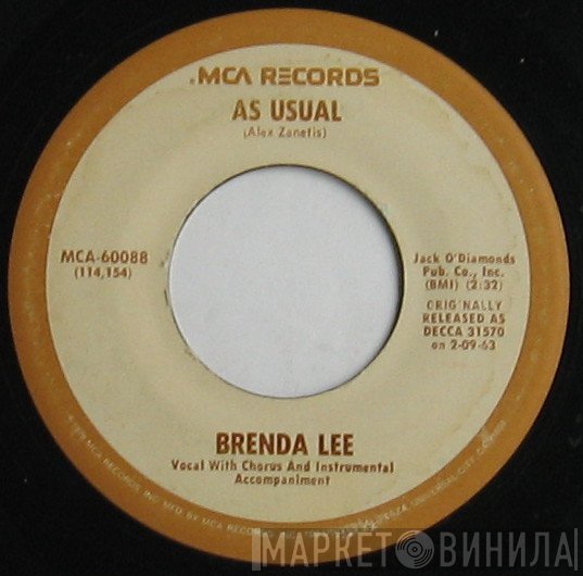 Brenda Lee  - As Usual / Too Many Rivers