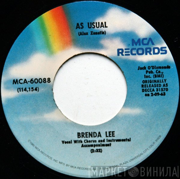 Brenda Lee  - As Usual / Too Many Rivers