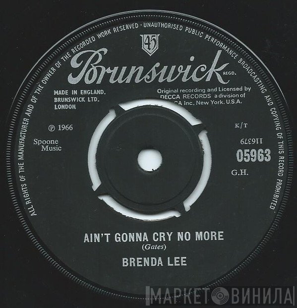 Brenda Lee - Ain't Gonna Cry No More