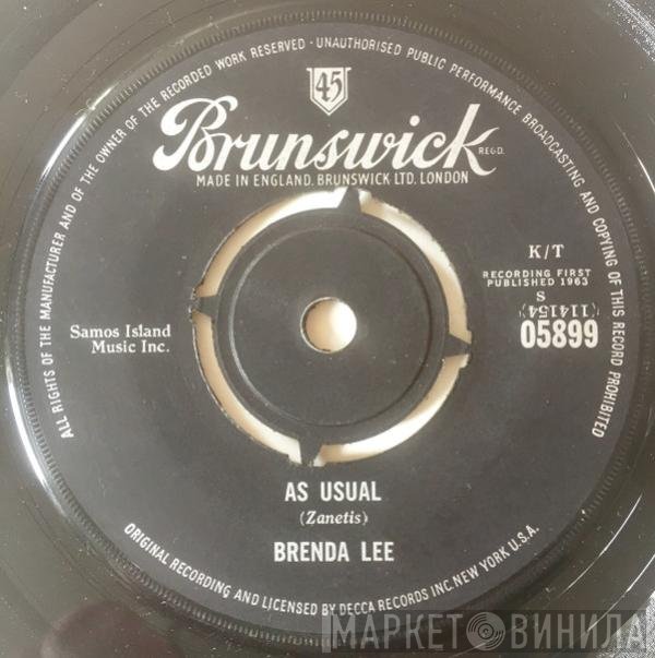 Brenda Lee - As Usual / Lonely Lonely Lonely Me