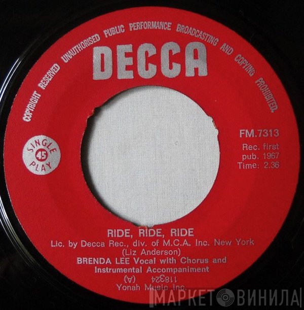 Brenda Lee  - Ride, Ride, Ride