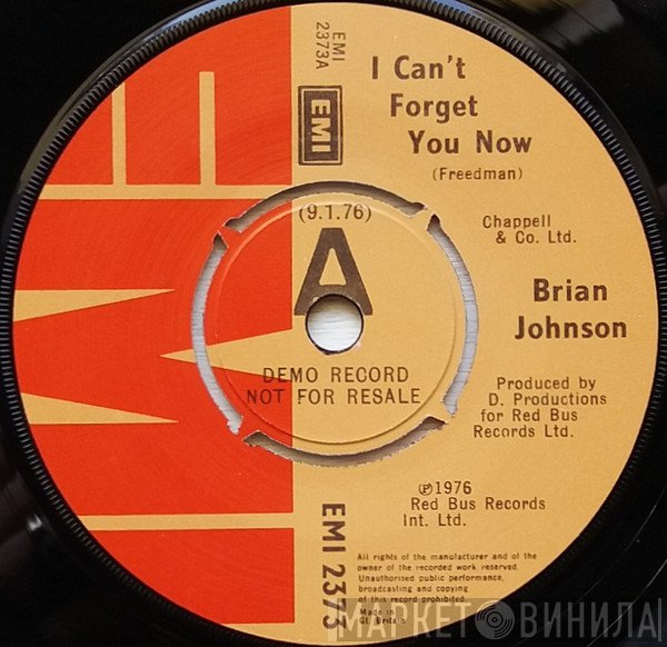 Brian Johnson - I Can't Forget You Now