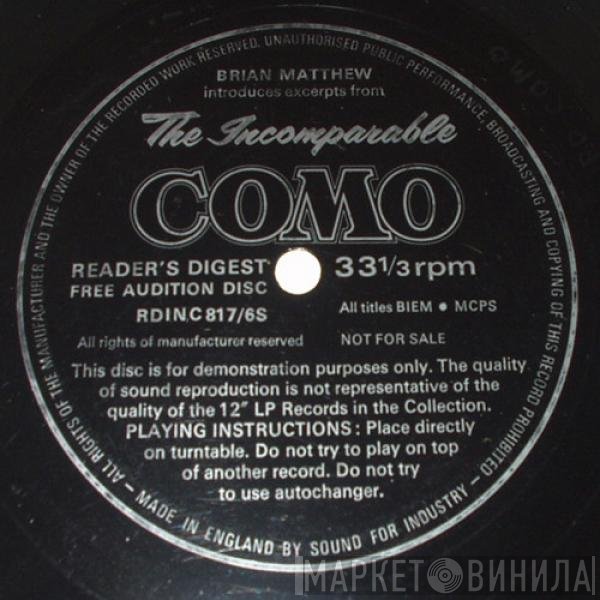 Brian Matthew, Perry Como  - The Incomparable Como