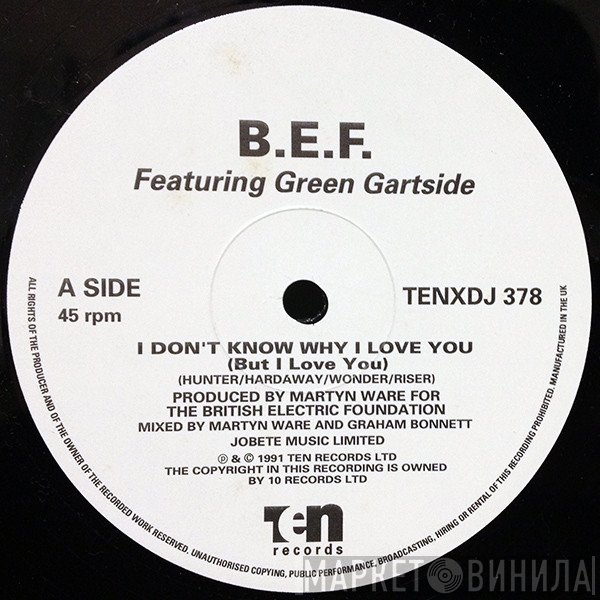 British Electric Foundation, Green Gartside - I Don't Know Why I Love You (But I Love You)