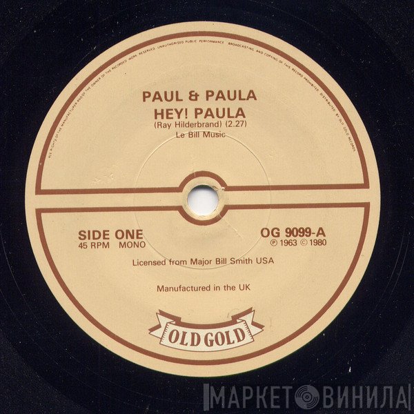 Bruce Channel, Paul & Paula - Hey! Baby / Hey! Paula