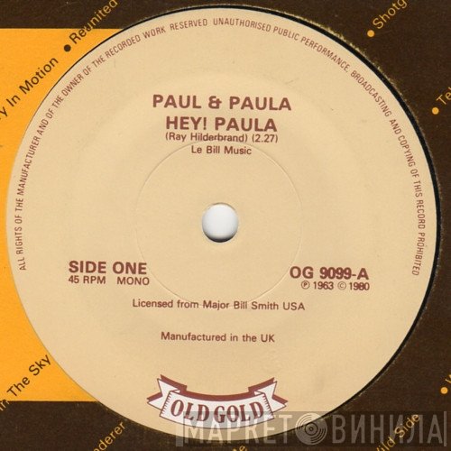 Bruce Channel, Paul &amp; Paula - Hey! Paula / Hey! Baby