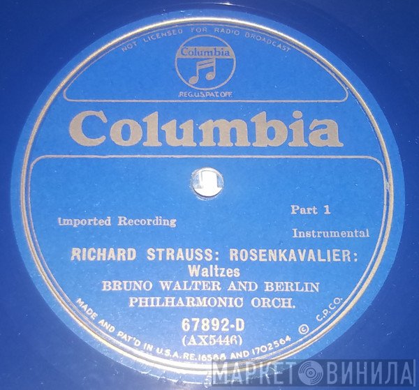 Bruno Walter, Berliner Philharmoniker  - Rosenkavalier: Waltzes