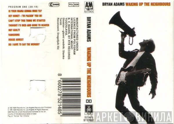 Bryan Adams  - Waking Up The Neighbours - Program One