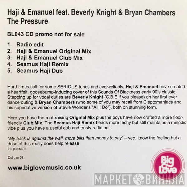 Bryan Chambers, Beverley Knight, Haji & Emanuel - The Pressure
