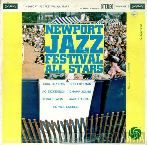 Buck Clayton, Vic Dickenson, Pee Wee Russell, Bud Freeman, George Wein, Champ Jones, Jake Hanna - Newport Jazz Festival All Stars