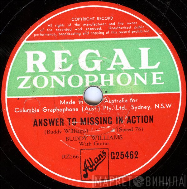 Buddy Williams   - Answer To Missing In Action