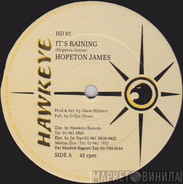 Bunny General, Hopeton James - It's Raining / Ready Fe Dance