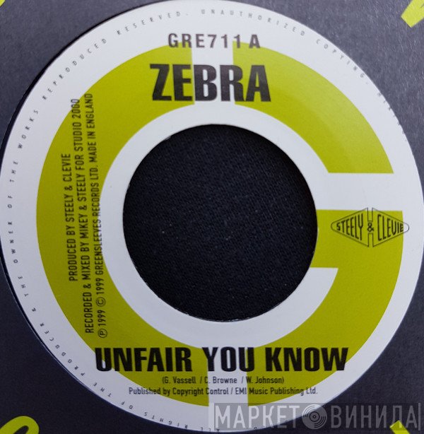 Burro Banton, Zebra  - Unfair You Know / Boom Wha Dis