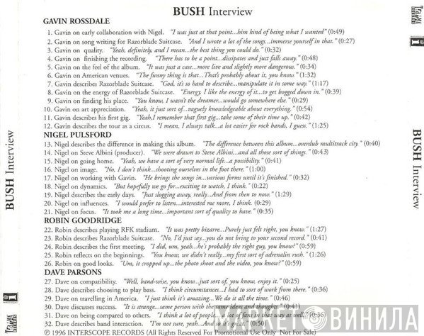 Bush  - Bush Interview