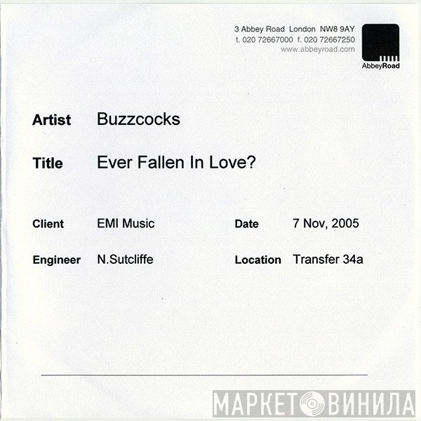 Buzzcocks - Ever Fallen In Love?