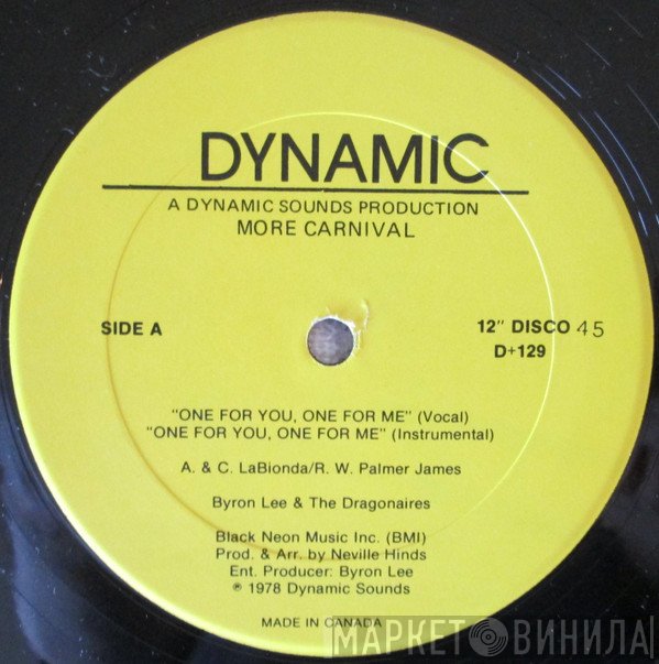 Byron Lee And The Dragonaires  - One For You, One For Me