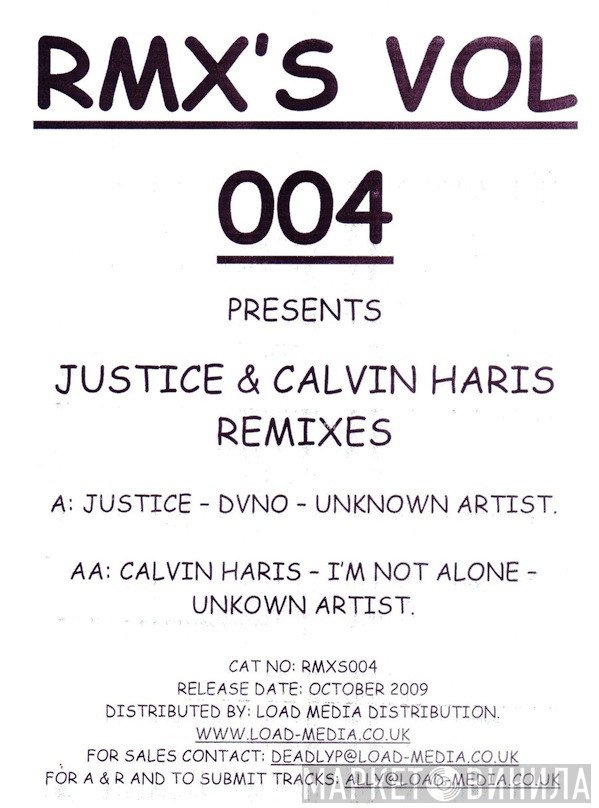 Calvin Harris, Justice  - I'm Not Alone (Sonic, Silver & Lutin Remix) / DVNO (Silver VIP)