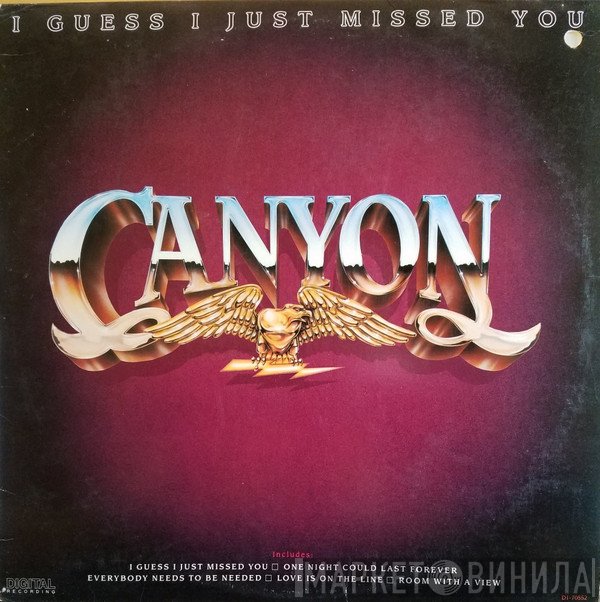 Canyon  - I Guess I Just Missed You