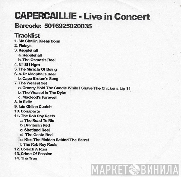 Capercaillie  - Live In Concert