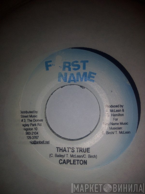 Capleton, Ras Myrhdak - That's True