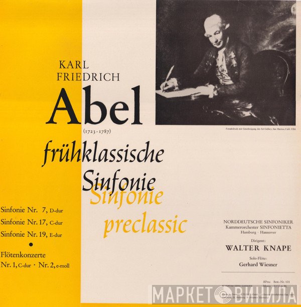 Carl Friedrich Abel, Walter Knape, Gerhard Wiesner, NDR Elbphilharmonie Orchester - Fruhklassische sinfonie