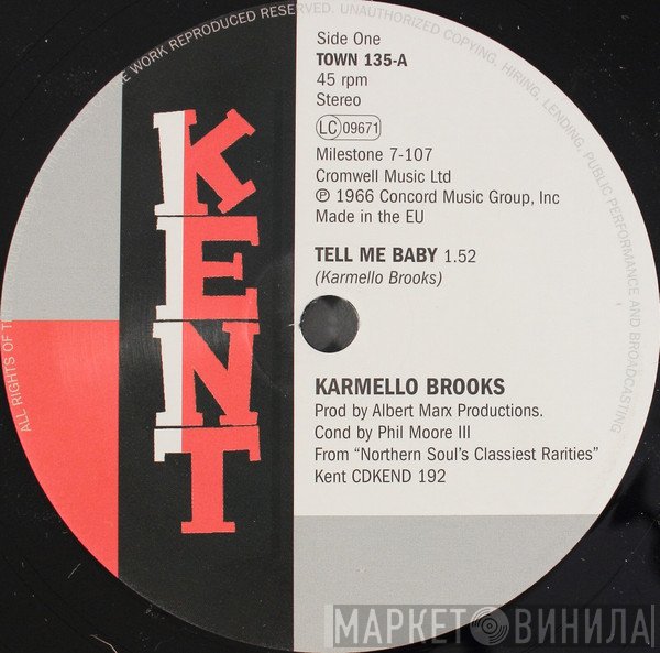 Carla Thomas, Karmello Brooks - Tell Me Baby / I'll Never Stop Loving You
