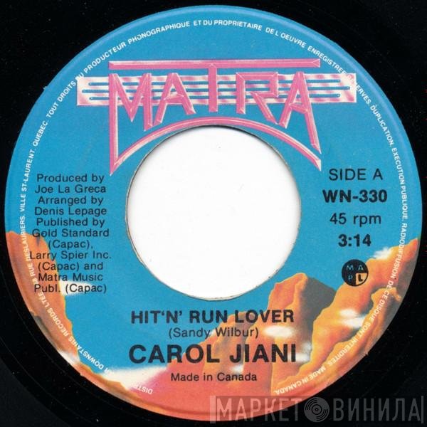 Carol Jiani - Hit'N' Run Lover