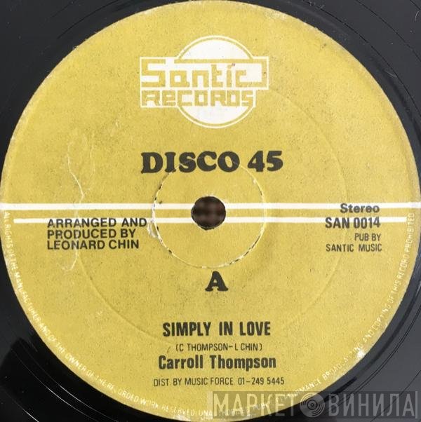 Carroll Thompson - Simply In Love