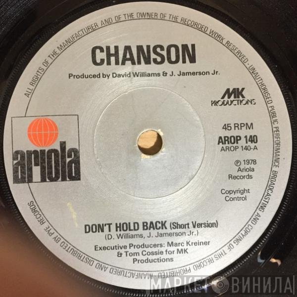 Chanson - Don't Hold Back