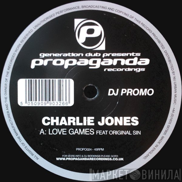 Charlie Jones , Killa Hurt - Love Games / Ohm