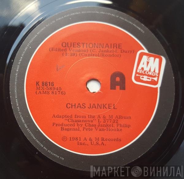 Chas Jankel  - Questionnaire