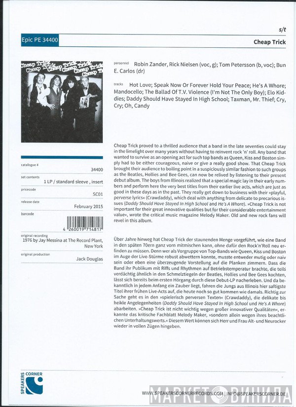 Cheap Trick  - Cheap Trick