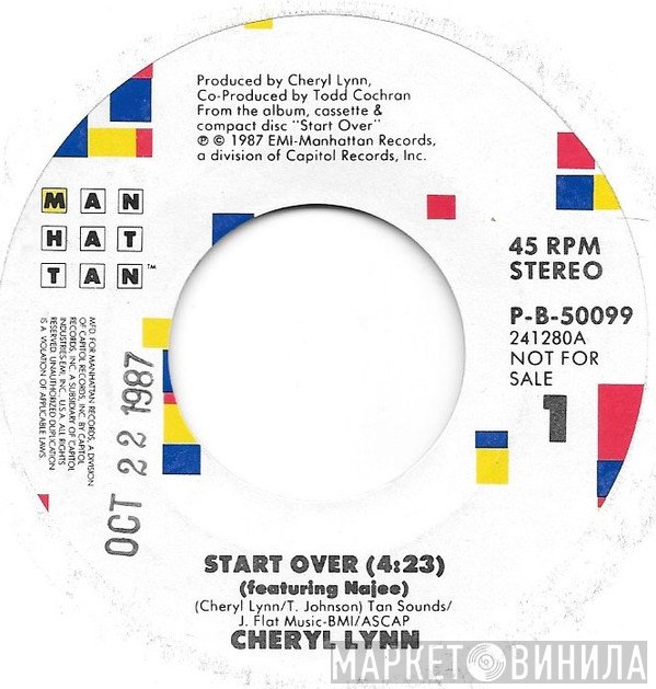 Cheryl Lynn Featuring Najee  - Start Over