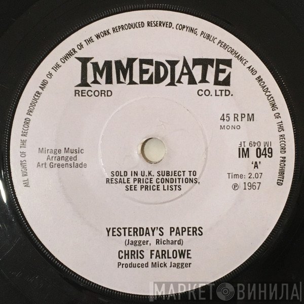 Chris Farlowe - Yesterday's Papers