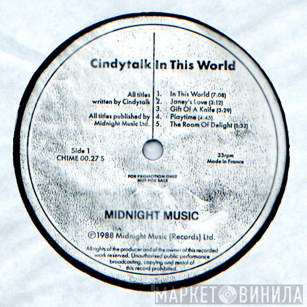 Cindytalk  - In This World