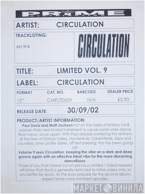Circulation  - Limited Vol. 9