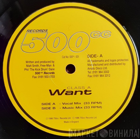 Class A  - Want