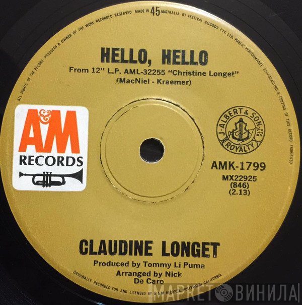 Claudine Longet  - Hello, Hello